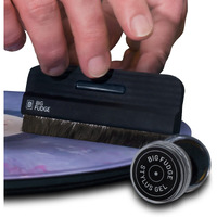 Big Fudge Vinyl Record Cleaner - Brush & Stylus Gel For Record Needles - No Scratch Carbon Fiber Anti Static Record - Vinyl Record Brush Cleaning Kit For Record Player