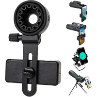 Lakwar Telescope Phone Adapter, Universal Cell Phone Mount Compatible Binoculars, Monocular, Microscope, Spotting Scope, Telescope, Smartphone Holder Clip Bracket Fits Almost Of Mobile Phones