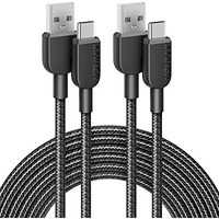 Anker Usb C Cable, [2 Pack, 10Ft] 310 Usb A To Usb C Charger Cable, Usb 2.0 Nylon Charging Cord Fast Charging For Samsung Galaxy Note 10 Note 9/S10+ S10, Lg V30 (Black)