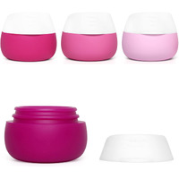 Travel Containers For Toiletries, Gemice Silicone Cream Jars, Tsa Approved Travel Size Containers Leak-Proof Travel Accessories With Lid For Cosmetic Makeup Face Body Hand Cream (4 Pieces)