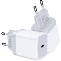 Usb C Adapter, European Plug Adapter, 2-Pack Fast 20W Europe Travel Plug Power Adapter Type C Wall Chargers For Iphone 14 13 12 11 Pro Max Xr Xs X 8,Samsung Galaxy S22 S21 Fe A13, Ipad, Google Pixel