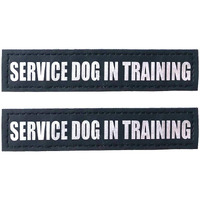 Albcorp Reflective Service Dog In Training Patches With Hook And Loop Backing For Service Animal Vests /Harnesses Xxs Or Extra Small (3.5 X 1) Inch