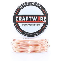 Solid Bare Copper Wire Round, Bright, Dead Soft, 108 Feet, 5Oz 20 Gauge (Choose 10 To 30 Ga.)