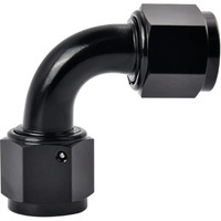 Evil Energy 4An Female To 4An Female 90 Degree Swivel Coupler Union Fitting Adapter Aluminum Black