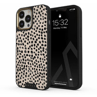 Burga Phone Case Compatible With Iphone 13 Pro Max - Black Polka Dots Pattern - Cute But Tough With Cloudguard 2-In-1 Defense System - Luxury Iphone 13 Pro Max Protective Scratch-Resistant Hard Case