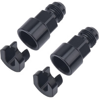 Evil Energy 6An Male To 3/8\" Quick-Disconnect Female Efi Fuel Rail Fitting Aluminum 2Pcs