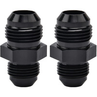 Evil Energy 10An Male To An8 Male Flare Reducer Coupler Union Straight Adapter Fitting Black 2Pcs