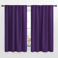 Nicetown Kitchen Blackout Draperies Curtains For Window - (Royal Purple) 52 By 63 Inches, Set Of 2 Panels, Energy Saving Rod Pocket/Back Tab Blackout Drapes