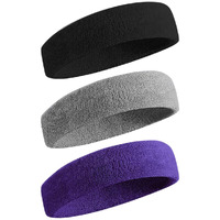 Beace Sweatbands Sports Headband For Men & Women - Moisture Wicking Athletic Cotton Terry Cloth Sweatband For Tennis, Basketball, Running, Gym, Working Out