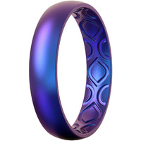 Thunderfit Women Breathable Eternity Pattern Silicone Wedding Rings Anniversary Bands 4Mm Wide 1.5Mm Thick - 1/2/3/4/5/6/7/8/9/10/12 Variety Multipack