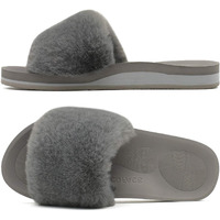 Coface Womens Slides Fuzzy House Slippers For Women Open Toe Fluff Slippers With Arch Support Plantar Fasciitis Orthotic Slippers Women House Shoes Indoor Size 6