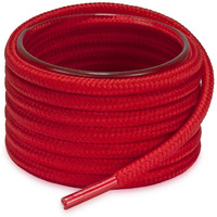 Shoemate Solid Color Round Shoe Laces For Sneakers, Boots And Athletic Shoes, Shoe Strings, Red, 58\"(147Cm) 9-Dahong Rod-147-9