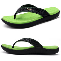 Kuailu Flip Flops For Women Ladies Yoga Mat Comfortable Sport Walking Thong Sandal With Plantar Fasciitis Arch Support Slip-On Slides Indoor Outdoor For Summer Size 10.5 Green