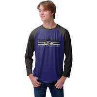 Foco Men's Nfl Team Logo Raglan T-Shirt, Colorblock Wordmark, X-Large