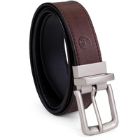 Timberland Men's Classic Leather Belt Reversible From Brown To Black, Brown/Black, 44