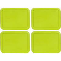 Pyrex 7210-Pc 3-Cup Edamame Green Plastic Food Storage Lid, Made In Usa - 4 Pack