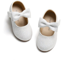 Felix & Flora Girls Dress Shoes - Mary Jane Ballet Flats Party Wedding School Size 10 Toddlers