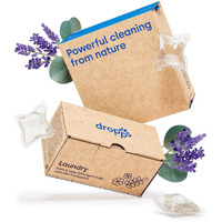 Dropps Stain & Odor Laundry Detergent Pods: Lavender Eucalyptus | Deep Cleans Fabrics | Keeps Clothes Fresh | Prevents Odors | He | Powered By Natural Plant-Based Ingredients | Low Waste Packaging | 32 Count