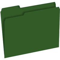 The File King 13-Cut Top Tab Dark Green File Folder - Letter Size  Box Of 100  Made In America  Assorted Tab Positions  11-Point Fiber  Organize Home & Office Papers