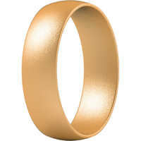 Thunderfit Silicone Rings For Men And Women, 6Mm Wide - 1.5Mm Thick (Gold - Size 6.5-7 (17.75Mm))