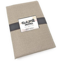 Cafe Hotel Linen Look Solid Color Heavy 4 Gauge Vinyl Flannel Backed Tablecloth, Indoor/Outdoor Wipe Clean Tablecloth, 52 Inch X 52 Inch Square, Sand