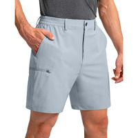 Pinkbomb Men's Golf Shorts With 6 Pockets Stretch Quick Dry Hiking Work Dress Shorts For Men (Light Grey, X-Large)