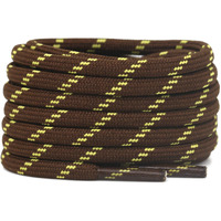 Delele 2 Pair Thick Round Climbing Shoelaces Coffee Yellow Dots Hiking Shoe Laces Boot Laces 57 Inch