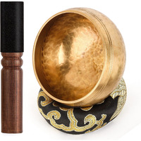 Relaehih Tibetan Singing Bowls Set-100% Hand-Hammered In Nepal Sound Bowl For Meditation, Yoga, Chakra, Meditation Accessories, Unique Gifts For Women, Men (3.15 Inch)