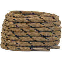 Delele 2 Pair Thick Round Climbing Shoelaces Light Brown Black Dots Hiking Shoe Laces Boot Laces 49 Inch