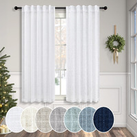 Pitalk White Curtains 38 Inch Width For Kitchen Windows 2 Panel Back Tab Rod Pocket Linen Cafe Tier Light Filtering Short Sheer Curtains For Bathroom Laundry Basement Farmhouse Decor Wide 38X45 Length