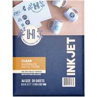 Hayes Paper Co, Waterslide Decal Clear Inkjet (A3, 20 Sheets)