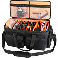 Saviour Dj Cable File Bag, Detachable Padded Bottom And Adjustable Dividers, Stores Music, Audio, And Visual Cabling, Portable Travel Storage And Studio Organization (Orange)