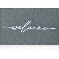 Aazzkang Gray Doormat Outdoor Entrance Front Door Welcome Mat Large 24X36 With Durable Non Slip Rubber Backing,Easy To Clean Indoor Mats For Entryway,Doorway