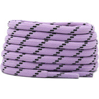 Delele 2 Pair Round Climbing Shoelaces Light Purple Black Hiking Shoe Laces Boot Laces 57.09 Inch