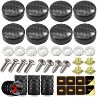 Youoy Stainless Steel License Plate Screws -Carbon Fiber License Plate Caps Cover For Carbon License Plate Frame Holder, Front Rear Car Tag Bolts