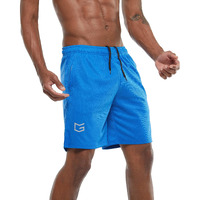 G Gradual Mens 7 Workout Running Shorts Quick Dry Lightweight Gym Shorts With Zip Pockets (Blue Medium)