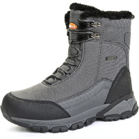 Shulook Men\'s Snow Boots Waterproof Warm Fur Lined Winter Hiking Boot Non-Slip Outdoor Ankle High-Top Shoes Work Hiker Trekking Trail