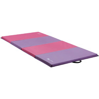 M Hi-Mat Gymnastics Mat, Folding Exercise Mat Thick Aerobics Mats Tumbling Mats For Stretching Fitness With Carrying Handles (Exercise Mat-Lavender Color & Red)