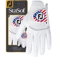 Footjoy Stasof Flag Gloves, Pearl, Mediumlarge