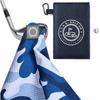Tag Golf Co Magnetic Golf Towel - Signature Size - Camo Series - Blue Steel - Golf Training Aid - Industrial Strength Magnet - Stick It To Your Club Or Putter