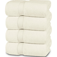 Utopia Towels 4 Pack Premium Bath Towels Set, (27 X 54 Inches) 100% Ring Spun Cotton 600Gsm, Lightweight And Highly Absorbent Quick Drying Towels, Perfect For Daily Use (Ivory)
