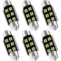 Auxlight 6418 6411 De3425 C5W De3423 36Mm 1.42Afestoon Canbus Error Free Led Interior Light Bulbs Ice Blue, Super Bright 6Smd Chips For Dome Map Door Courtesy License Plate Lights (Pack Of 6)