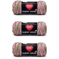 Red Heart Super Saver Yarn, 3 Pack, Pink Camo 3 Count