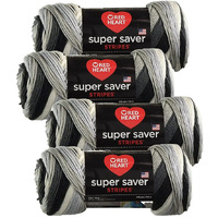 Red Heart Super Saver Yarn (4-Pack Of 5Oz Skeins) (Newspaper)