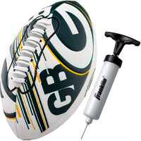 Franklin Sports Nfl Green Bay Packers Football - Youth Mini Football - 8.5 Football- Spacelace Easy Grip Texture- Perfect For Kids