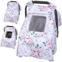 Baby Car Seat Covers, Car Seat Covers For Babies, Kick-Proof Car Seat Covers For Infant Car Seat With 3 Layers Breathable Mesh Peep Windows, Windproof Car Seat Canopy Newborn Gift For 4 Seasons