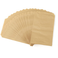 Focciup 100 Pack Brown Kraft Paper Bags 6X8 Inches Flat Envelopes Merchandise Bags For Party Favor Treat Bags