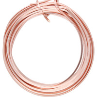 The Beadsmith Square Craft Wire - Wire Elements - Soft Temper - 18 Gauge, 4 Yard Coil - Rose Gold Color - Beading Wire Used For Jewelry Making, Wire Wrapping, And Other Diy Arts & Crafts