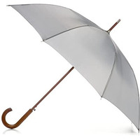 Totes Eco Auto Open Wooden Handle J Stick Umbrella, Olive