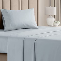 Twinxl Size 3 Piece Bedding Sheet Set - Breathable & Cooling Bed Sheets - Hotel Luxury Bed Sheets For Kids, Teens, Women & Men - Deep Pockets - Easy-Fit - Soft & Wrinkle Free - Sky Blue Oeko-Tex Set